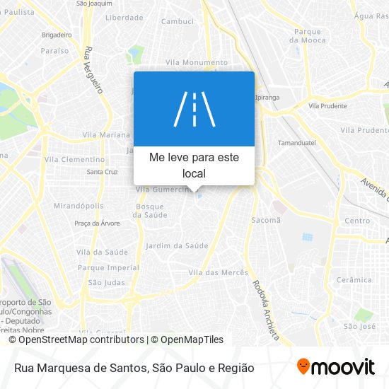 Rua Marquesa de Santos mapa