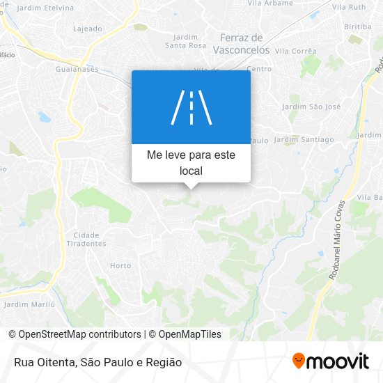 Rua Oitenta mapa