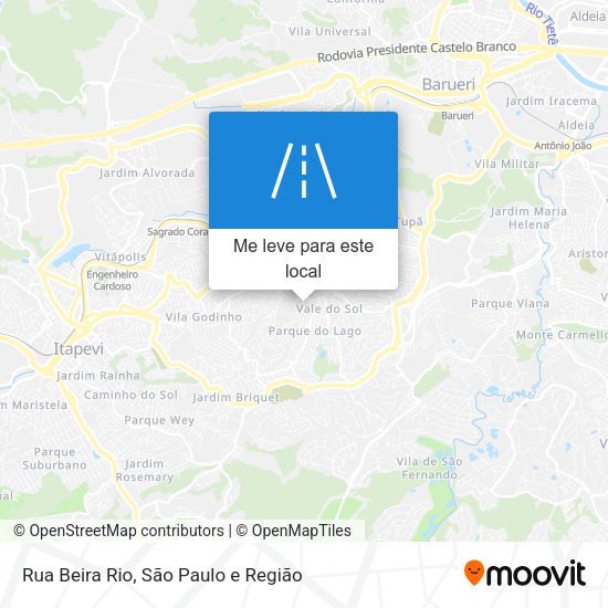 Rua Beira Rio mapa