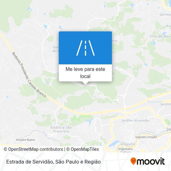 Estrada de Servidão mapa