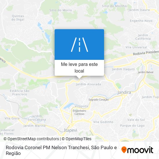 Rodovia Coronel PM Nelson Tranchesi mapa