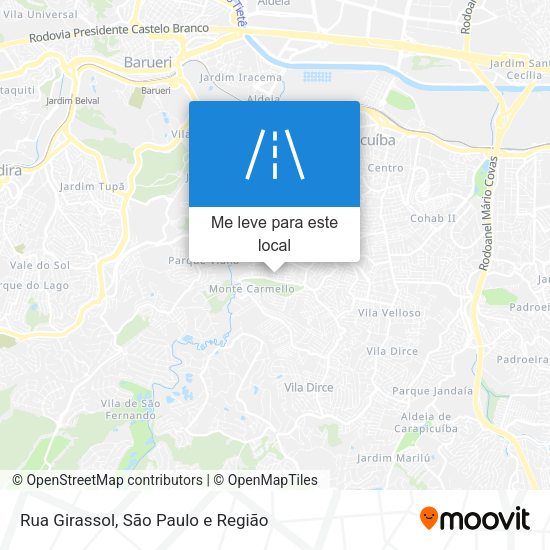 Rua Girassol mapa