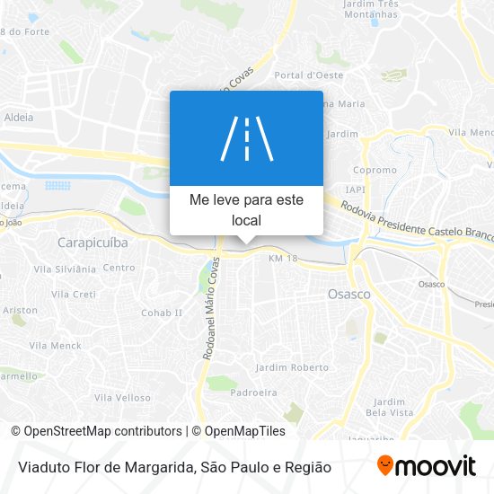 Viaduto Flor de Margarida mapa