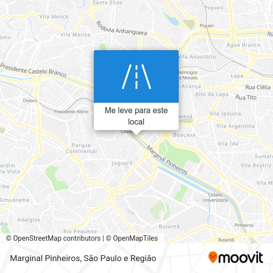 Marginal Pinheiros mapa