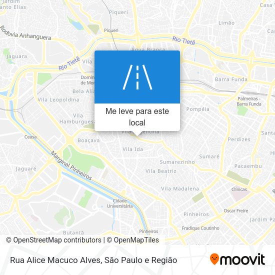 Rua Alice Macuco Alves mapa