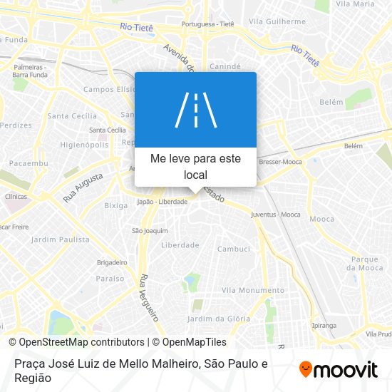 Praça José Luiz de Mello Malheiro mapa