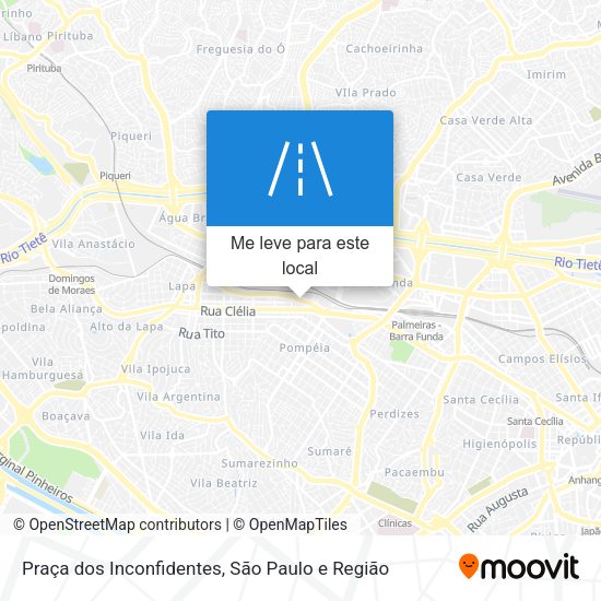 Praça dos Inconfidentes mapa