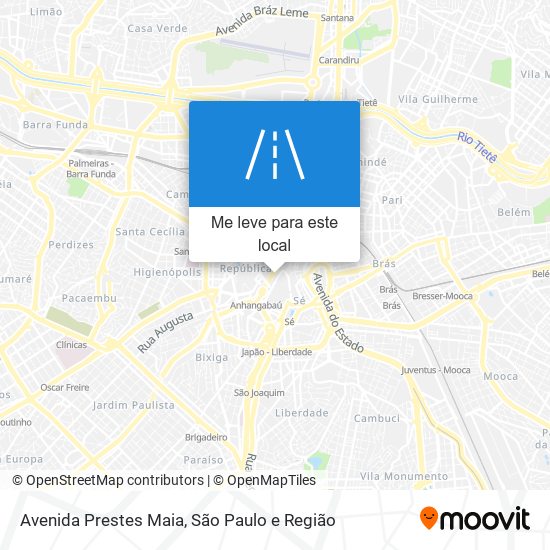 Avenida Prestes Maia mapa