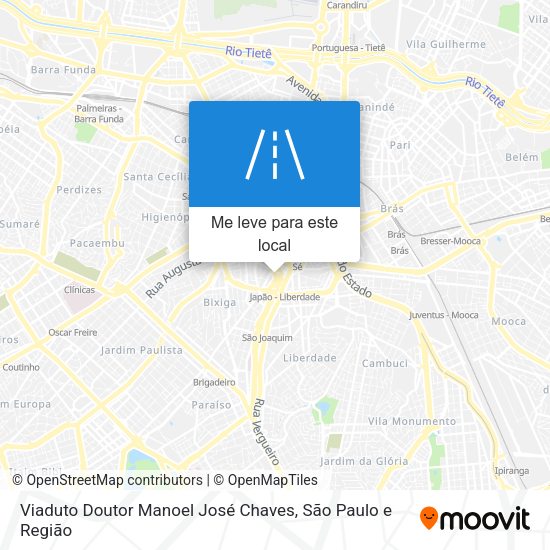 Viaduto Doutor Manoel José Chaves mapa