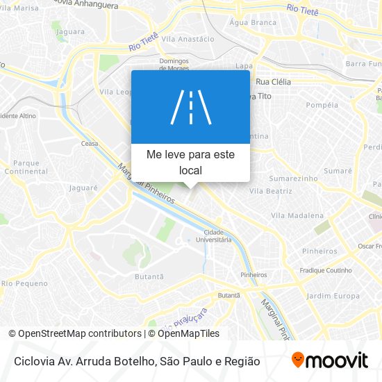 Ciclovia Av. Arruda Botelho mapa