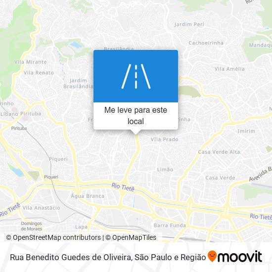 Rua Benedito Guedes de Oliveira mapa