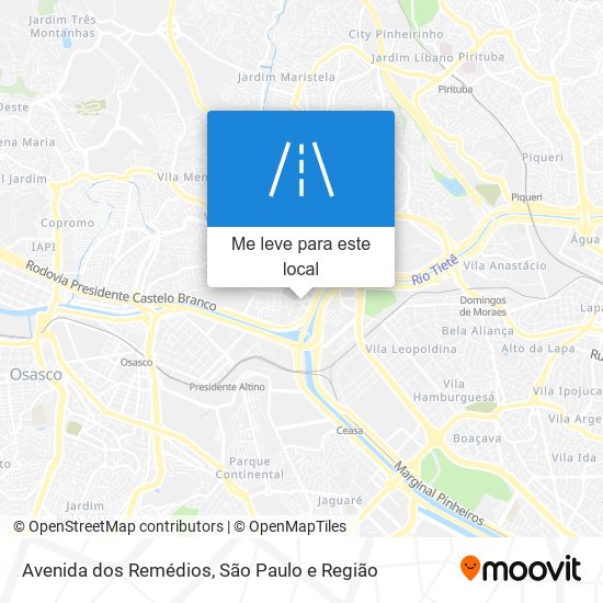 Avenida dos Remédios mapa