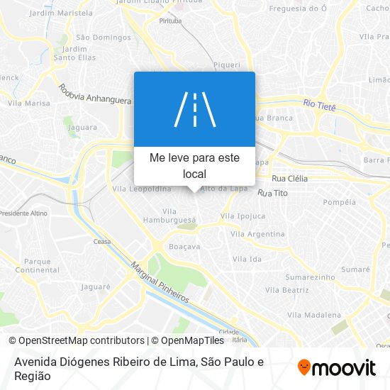 Avenida Diógenes Ribeiro de Lima mapa