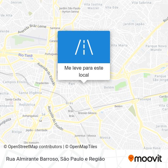Rua Almirante Barroso mapa
