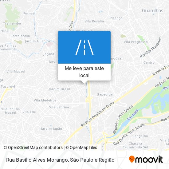 Rua Basílio Alves Morango mapa