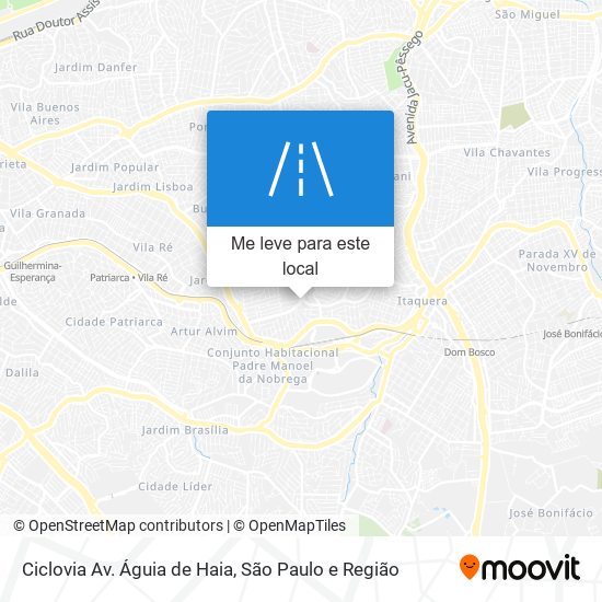 Ciclovia Av. Águia de Haia mapa