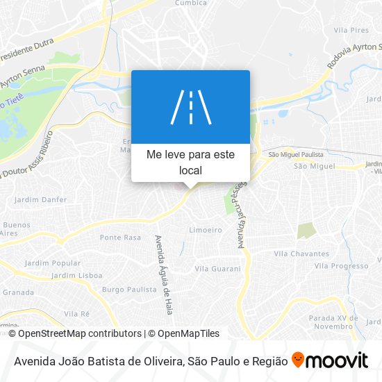 Avenida João Batista de Oliveira mapa