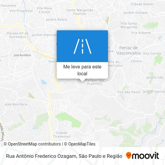 Rua Antônio Frederico Ozagam mapa