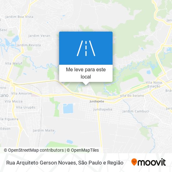 Rua Arquiteto Gerson Novaes mapa