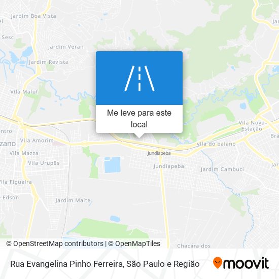 Rua Evangelina Pinho Ferreira mapa