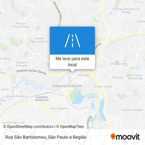 Rua São Bartolomeu mapa