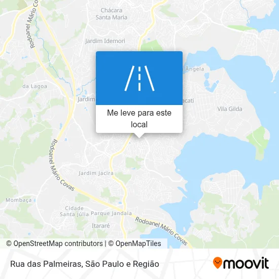 Rua das Palmeiras mapa