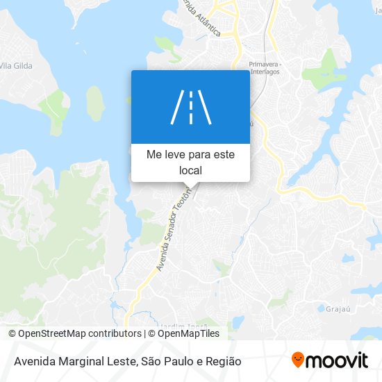 Avenida Marginal Leste mapa