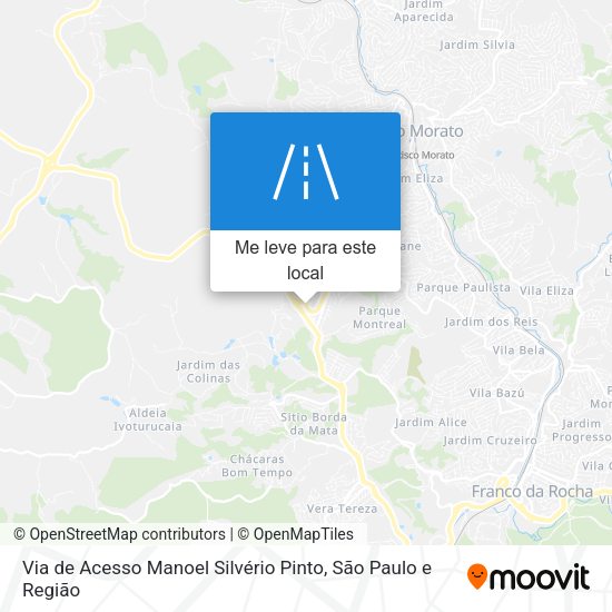 Via de Acesso Manoel Silvério Pinto mapa