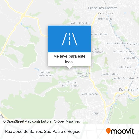 Rua José de Barros mapa