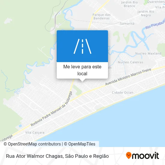 Rua Ator Walmor Chagas mapa