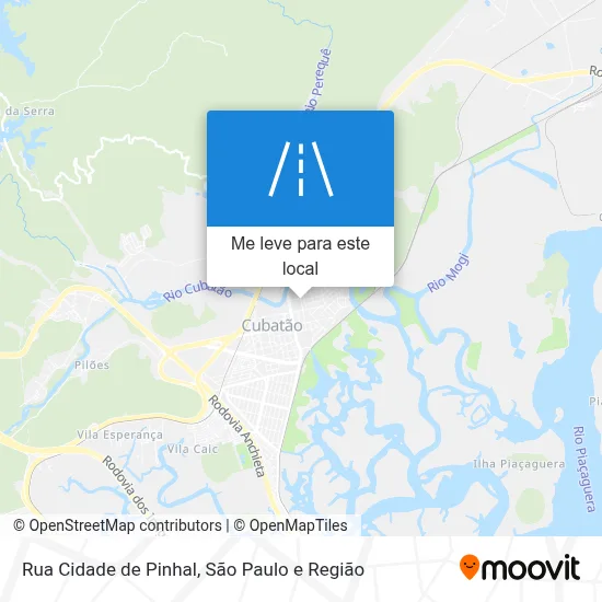 Rua Cidade de Pinhal mapa