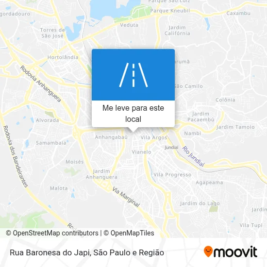 Rua Baronesa do Japi mapa