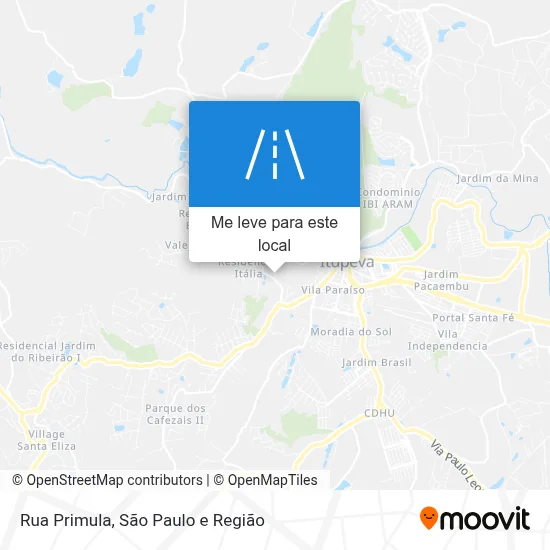 Rua Primula mapa