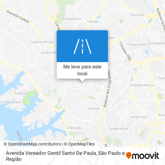 Avenida Vereador Gentil Santo De Paula mapa