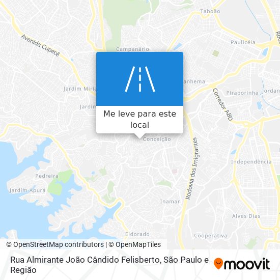 Rua Almirante João Cândido Felisberto mapa