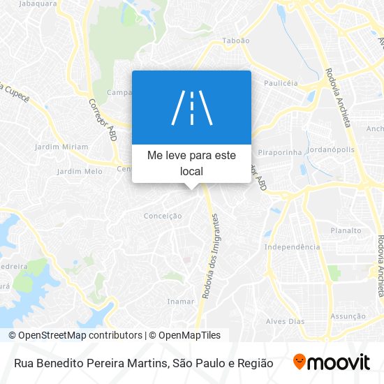 Rua Benedito Pereira Martins mapa