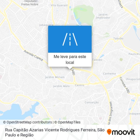 Rua Capitão Azarias Vicente Rodrigues Ferreira mapa