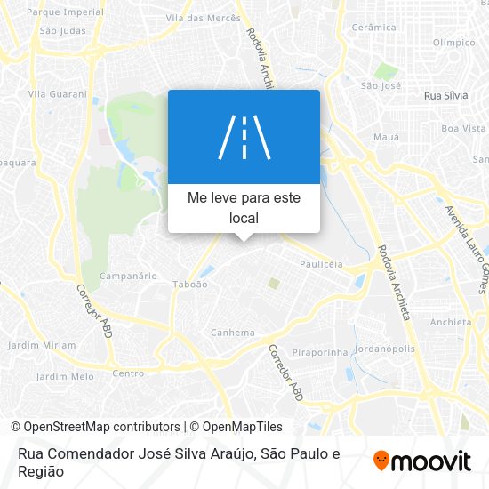 Rua Comendador José Silva Araújo mapa