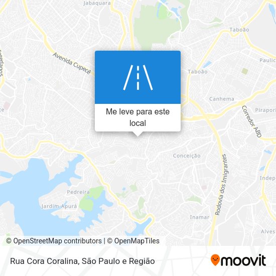 Rua Cora Coralina mapa
