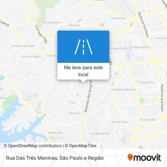 Rua Das Três Meninas mapa