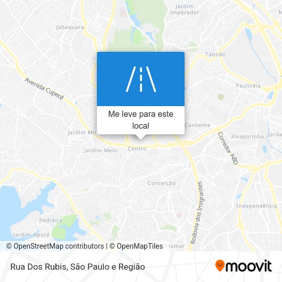 Rua Dos Rubis mapa