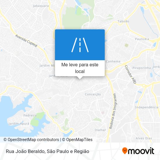 Rua João Beraldo mapa