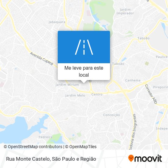 Rua Monte Castelo mapa