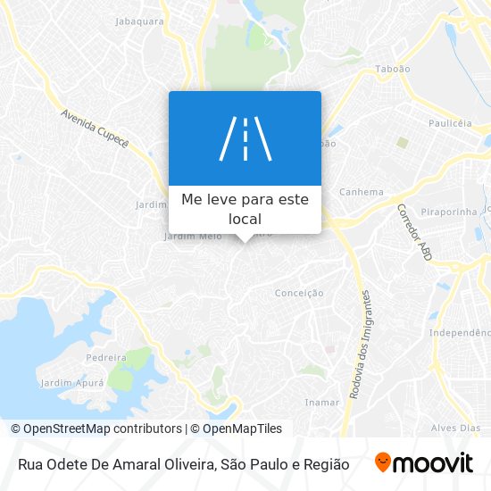 Rua Odete De Amaral Oliveira mapa