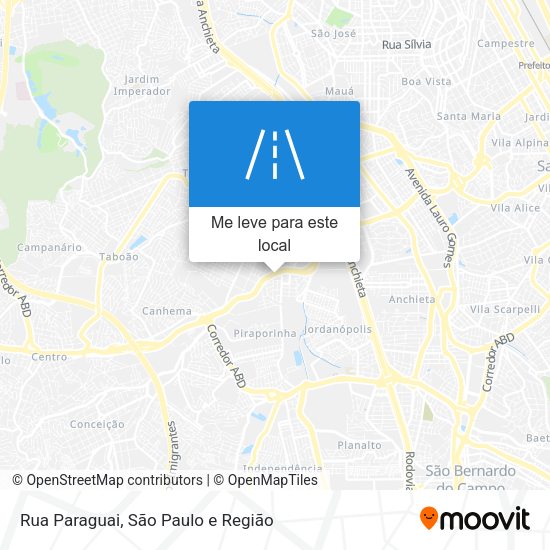 Rua Paraguai mapa