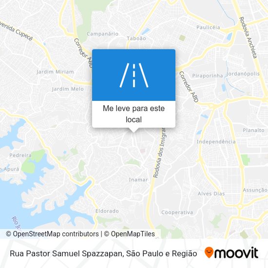 Rua Pastor Samuel Spazzapan mapa