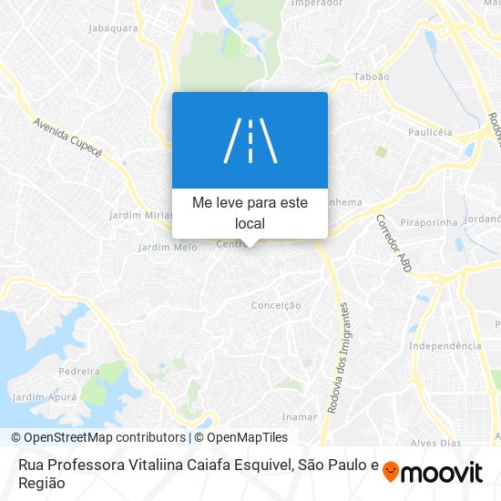 Rua Professora Vitaliina Caiafa Esquivel mapa