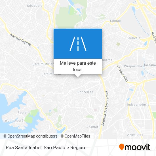 Rua Santa Isabel mapa