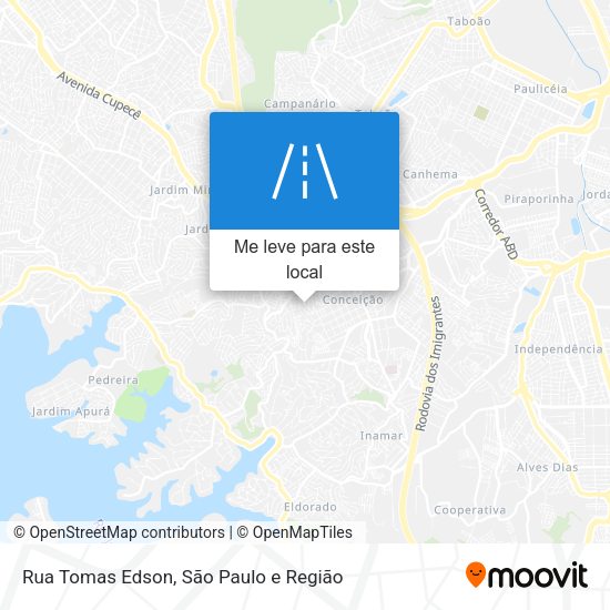 Rua Tomas Edson mapa