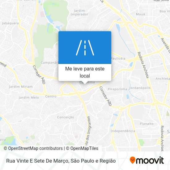 Rua Vinte E Sete De Março mapa